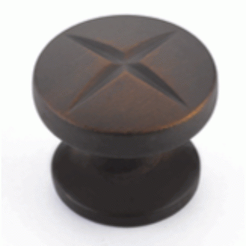 SCHAUB 1 3/8 Inch Northport Round Knob (Ancient Bronze Finish)