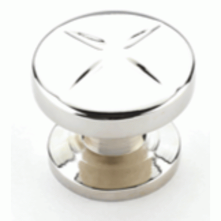 SCHAUB 1 3/8 Inch Northport Round Knob (Polished Nickel Finish)