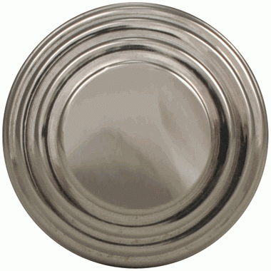 COPPER MOUNTAIN HARDWARE 1 3/8 Inch Solid Brass Art Deco Round Knob (Polished Chrome Finish)