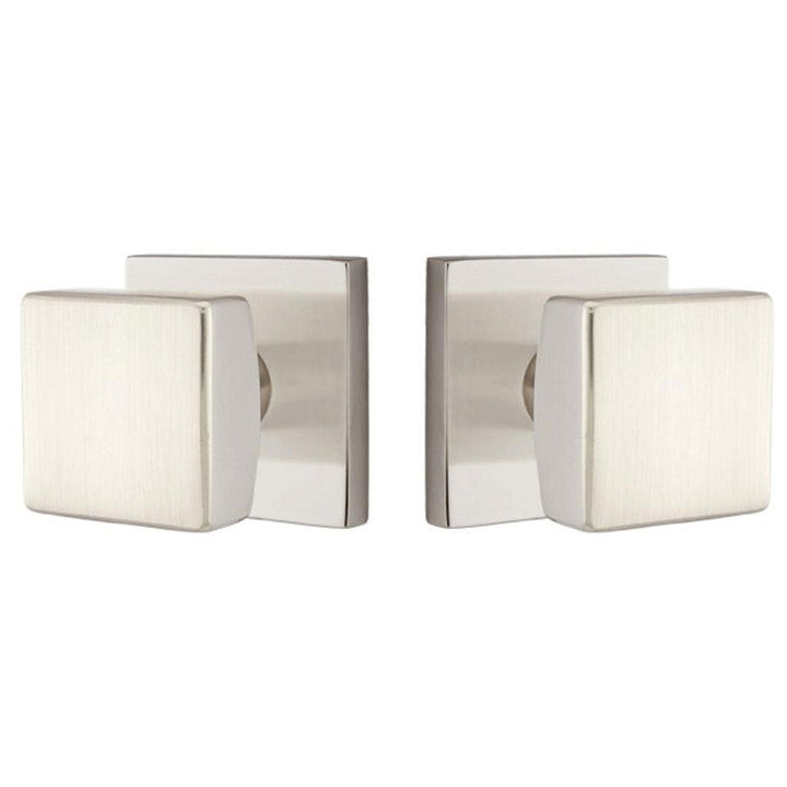 EMTEK Emtek 510SQU Square Knob Brass Modern Knobset Satin Nickel Knobset