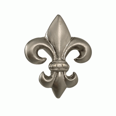 COPPER MOUNTAIN HARDWARE 1 5/8 Inch Fleur de Lis Knob (Brushed Nickel Finish)