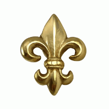 COPPER MOUNTAIN HARDWARE 1 5/8 Inch Fleur de Lis Knob (Lacquered Brass Finish)