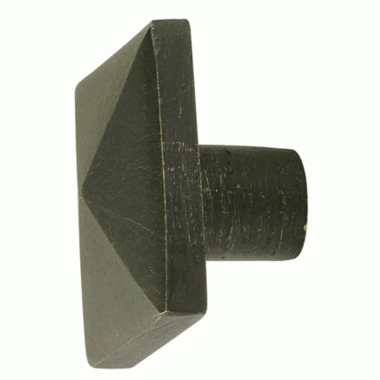 EMTEK Emtek 1 5/8 Inch Sandcast Bronze Square Knob Oil Rubbed Bronze Finish