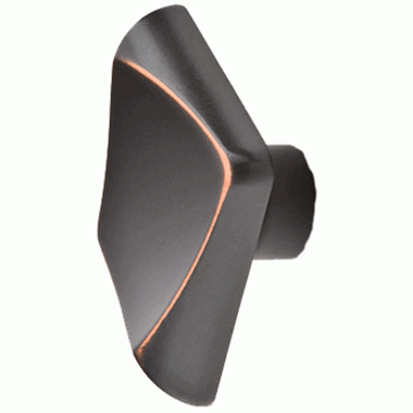 EMTEK Emtek 1 5/8 Inch Solid Brass Bezier Knob Oil Rubbed Bronze Finish