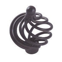 COPPER MOUNTAIN HARDWARE 1 5/8" Large Scroll Black Finish Metal Cabinet Knob