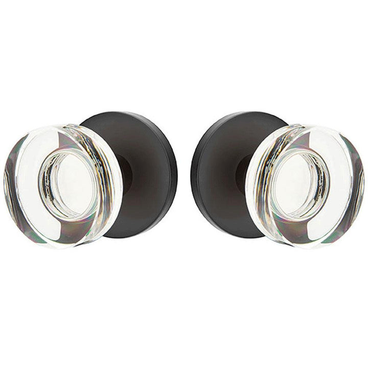 EMTEK Emtek 520MDC Modern Disc Crystal Door Knob Set with Disk Rosette