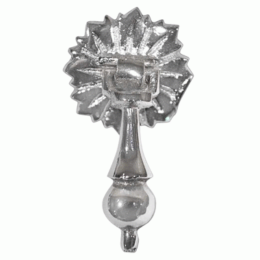 COPPER MOUNTAIN HARDWARE 1 7/8 Inch Solid Brass Flower Drop Pull (Polished Chrome Finish)