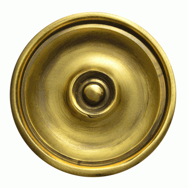 COPPER MOUNTAIN HARDWARE 2 1/2 Inch Solid Brass Disc Knob (Antique Brass Finish)