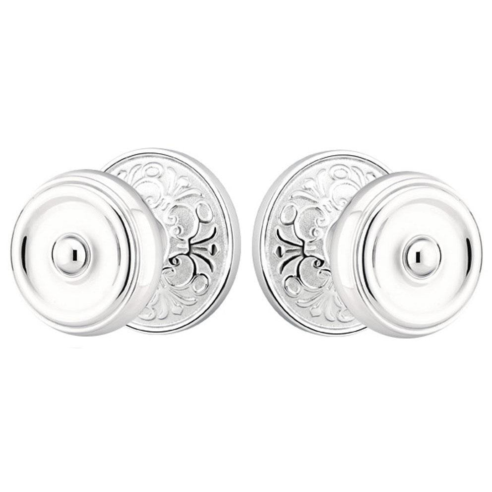 EMTEK Emtek Solid Brass Waverly Door Knob Set With Lancaster Rosette