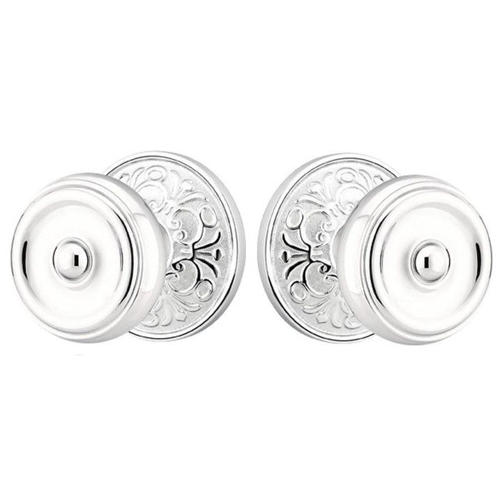 EMTEK Emtek Solid Brass Waverly Door Knob Set With Lancaster Rosette