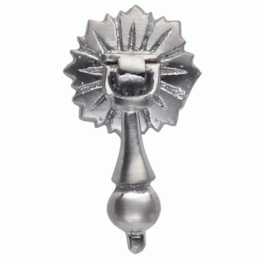 COPPER MOUNTAIN HARDWARE 1 7/8 Inch Solid Brass Flower Drop Pull (Brushed Nickel Finish)