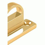 DELTANA 1 Inch Deltana Solid Brass Heavy Duty Bracket (Polished Brass Finish)