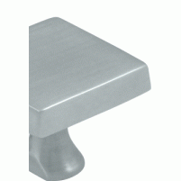 DELTANA 1 Inch Deltana Solid Brass Square Knob (Brushed Chrome Finish)