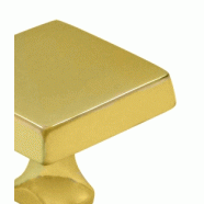 DELTANA 1 Inch Deltana Solid Brass Square Knob (PVD Lifetime Polished Brass)