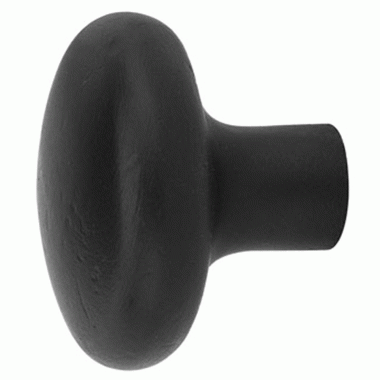 EMTEK 1 Inch Sandcast Bronze Round Knob (Flat Black Finish)