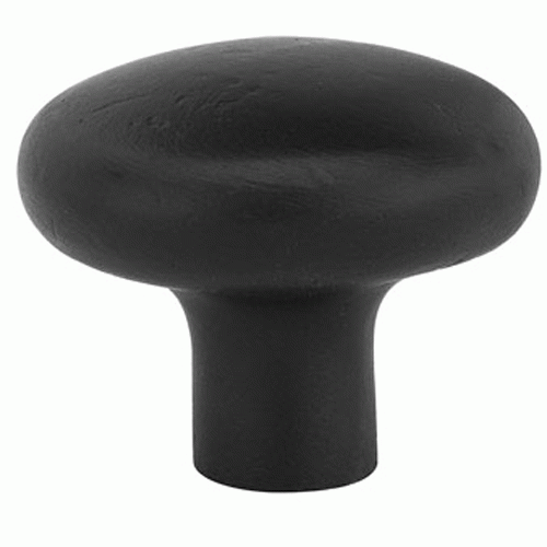 EMTEK 1 Inch Sandcast Bronze Round Knob (Flat Black Finish)