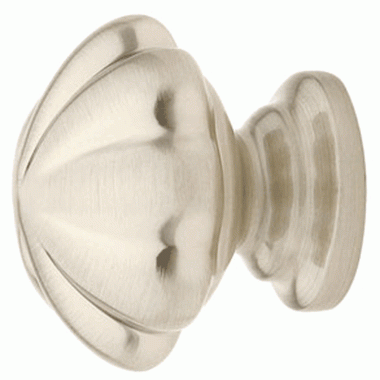 EMTEK 1 Inch Solid Brass Melon Cabinet Knob (Brushed Nickel Finish)