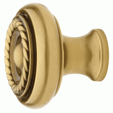 EMTEK 1 Inch Solid Brass Rope Cabinet Knob (Antique Brass Finish)