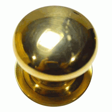 COPPER MOUNTAIN HARDWARE 1 Inch Solid Brass Traditional Round Knob (Polished Brass Finish)