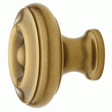 EMTEK 1 Inch Solid Brass Waverly Cabinet Knob (Antique Brass Finish)