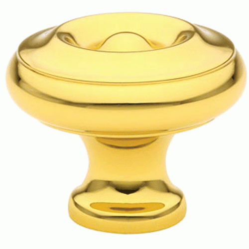 EMTEK 1 Inch Solid Brass Waverly Cabinet Knob (Polished Brass Finish)