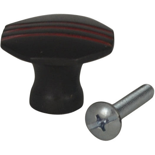 COPPER MOUNTAIN HARDWARE 1 Inch Three Stripe Cabinet Knob (Oil Rubbed Bronze)