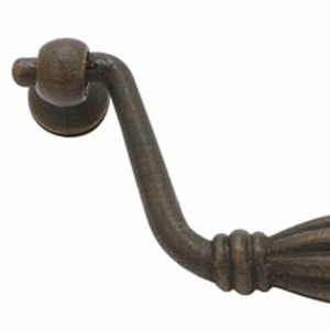 EMTEK 10 1/2 Inch (10 Inch c-c) Tuscany Bronze Fluted Bail Pull (Medium Bronze Finish)