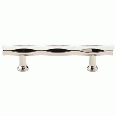 EMTEK 10 1/2 Inch (8 Inch c-c) Solid Brass Tribeca Pull (Polished Nickel Finish)