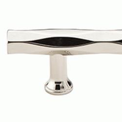 EMTEK 10 1/2 Inch (8 Inch c-c) Solid Brass Tribeca Pull (Polished Nickel Finish)