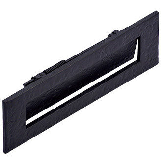 COPPER MOUNTAIN HARDWARE Craftsman Style Mail Slot in Solid Iron (Flat Black Finish)