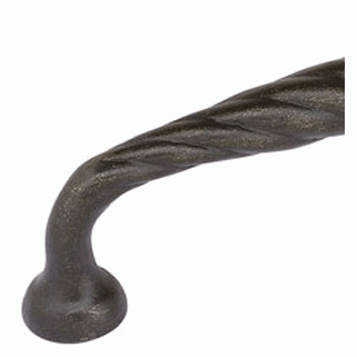 EMTEK 10 5/8 Inch (10 Inch c-c) Tuscany Bronze Twist Drop Pull (Medium Bronze Finish)