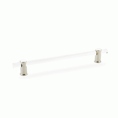 SCHAUB 10 Inch (8 Inch c-c) Lumiere Acrylic Pull (Polished Nickel Finish)