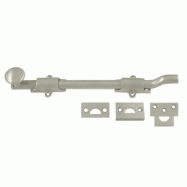 DELTANA 10 Inch Deltana Offset Heavy Duty Surface Bolt (Brushed Nickel Finish)