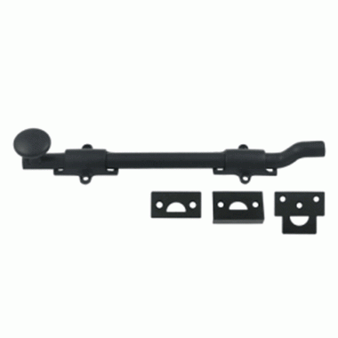 DELTANA 10 Inch Deltana Offset Heavy Duty Surface Bolt (Flat Black Finish)