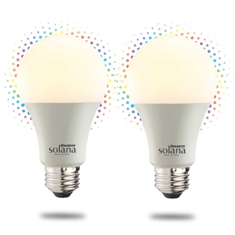 Bulbrite SMART LED WIFI BULB 8W A19 WHITE LIGHT 60W EQUIVALENT 2PK