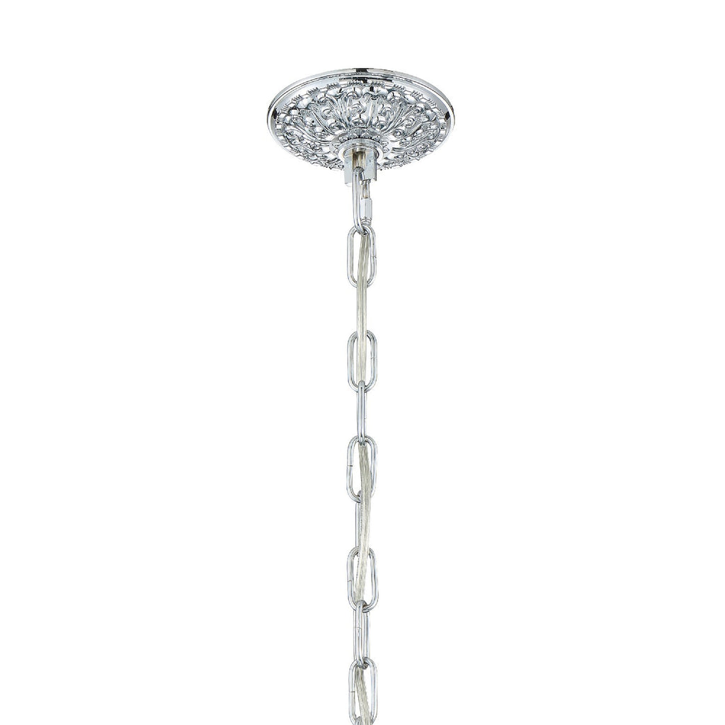 Traditional Crystal 5 Light Hand Cut Crystal Polished Chrome Chandelier Crystorama