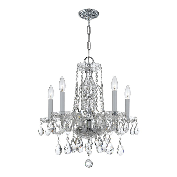 Traditional Crystal 5 Light Spectra Crystal Polished Chrome Chandelier Crystorama