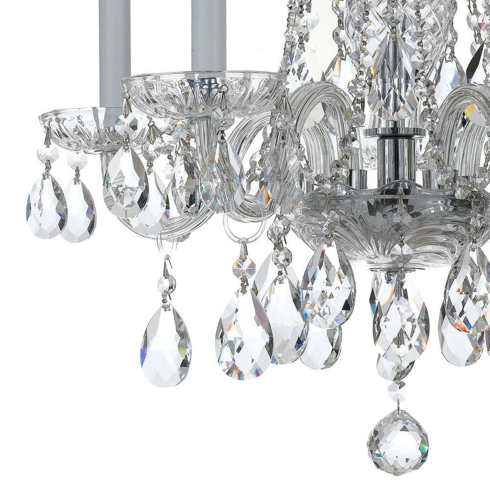 Traditional Crystal 5 Light Spectra Crystal Polished Chrome Chandelier Crystorama