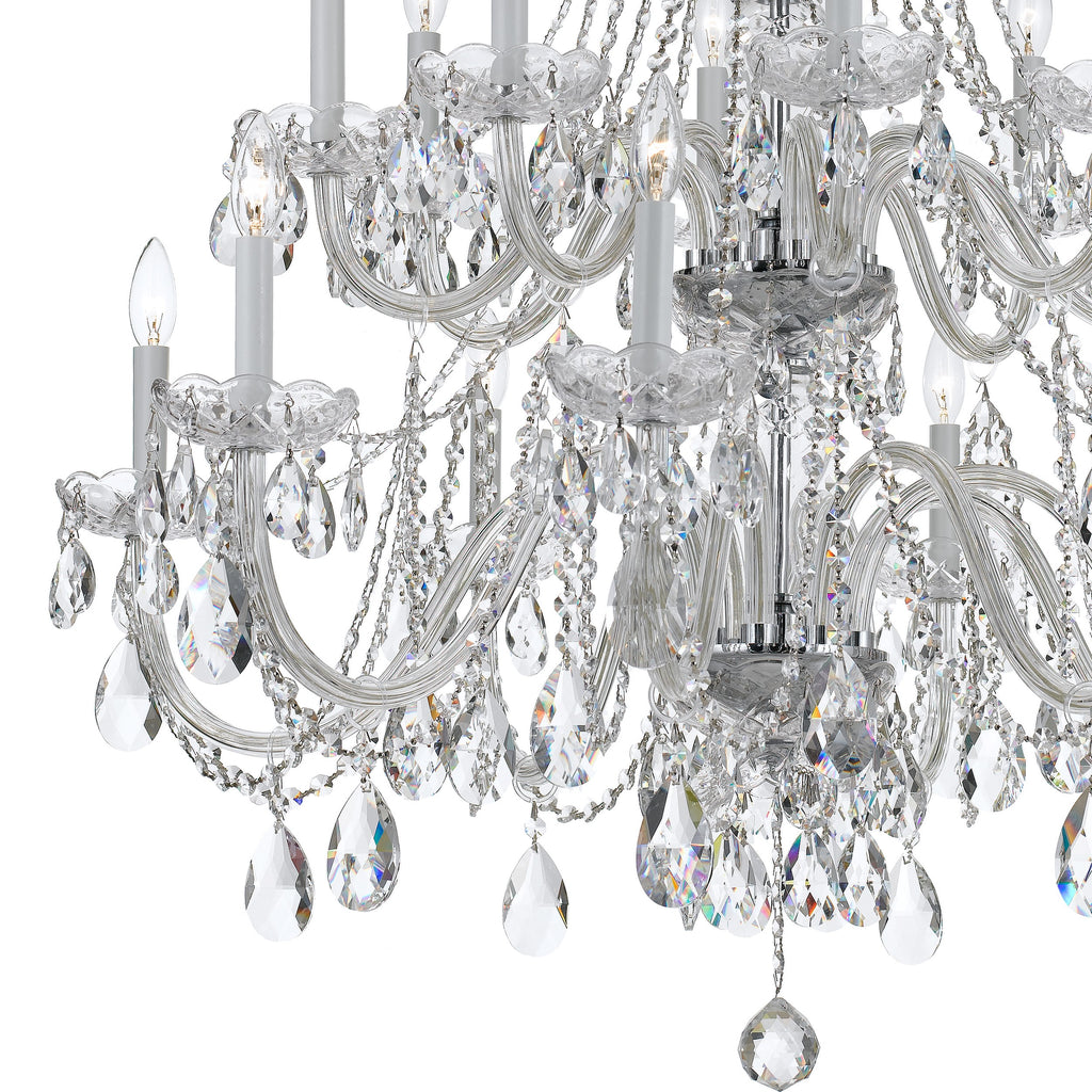 Traditional Crystal 16 Light Spectra Crystal Polished Chrome Chandelier Crystorama