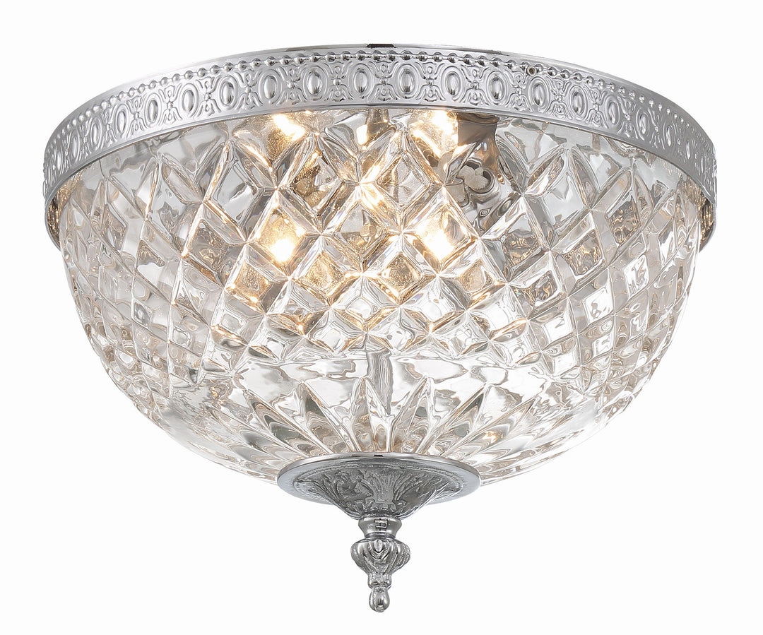 Crystorama Crystorama Crystorama 2 Light Polished Chrome Crystal Flush Mount