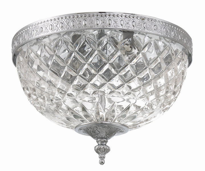 Crystorama Crystorama Crystorama 2 Light Polished Chrome Crystal Flush Mount