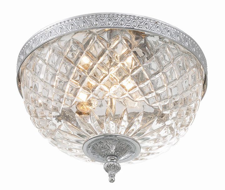 Crystorama Crystorama Crystorama 2 Light Polished Chrome Crystal Flush Mount