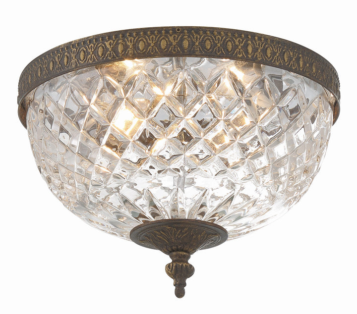 Crystorama Crystorama Crystorama 2 Light English Bronze Crystal Flush Mount