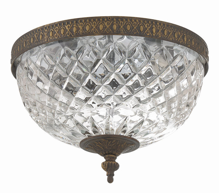 Crystorama Crystorama Crystorama 2 Light English Bronze Crystal Flush Mount