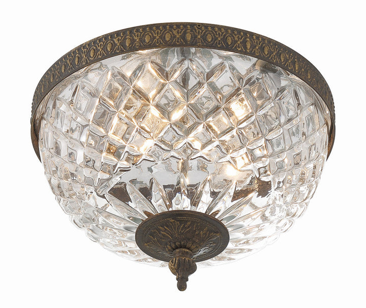 Crystorama Crystorama Crystorama 2 Light English Bronze Crystal Flush Mount