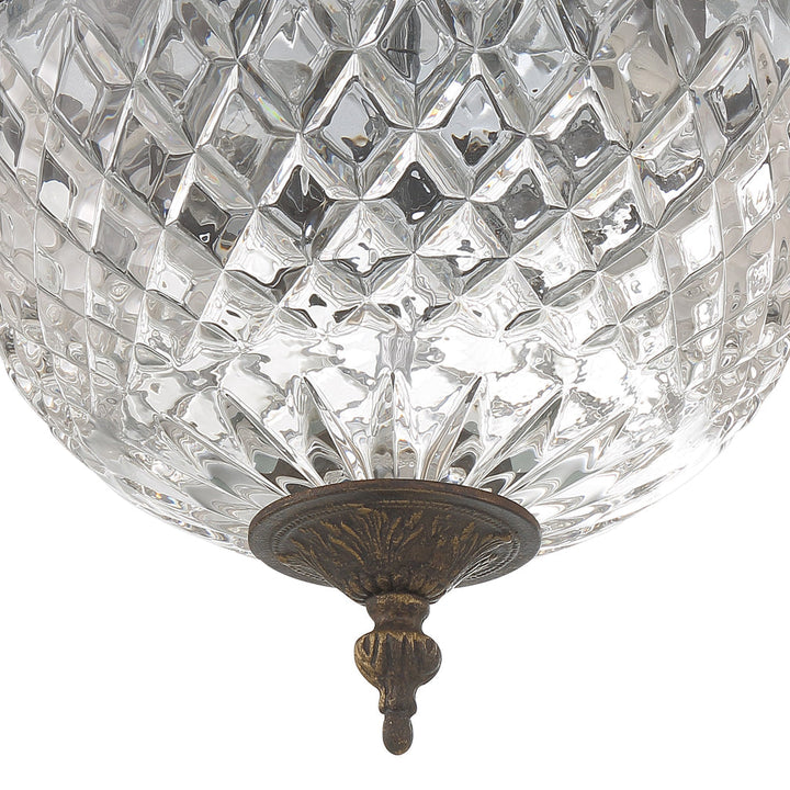 Crystorama Crystorama Crystorama 2 Light English Bronze Crystal Flush Mount