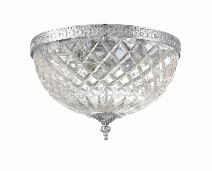 Crystorama Crystorama Crystorama 3 Light Polished Chrome Crystal Flush Mount