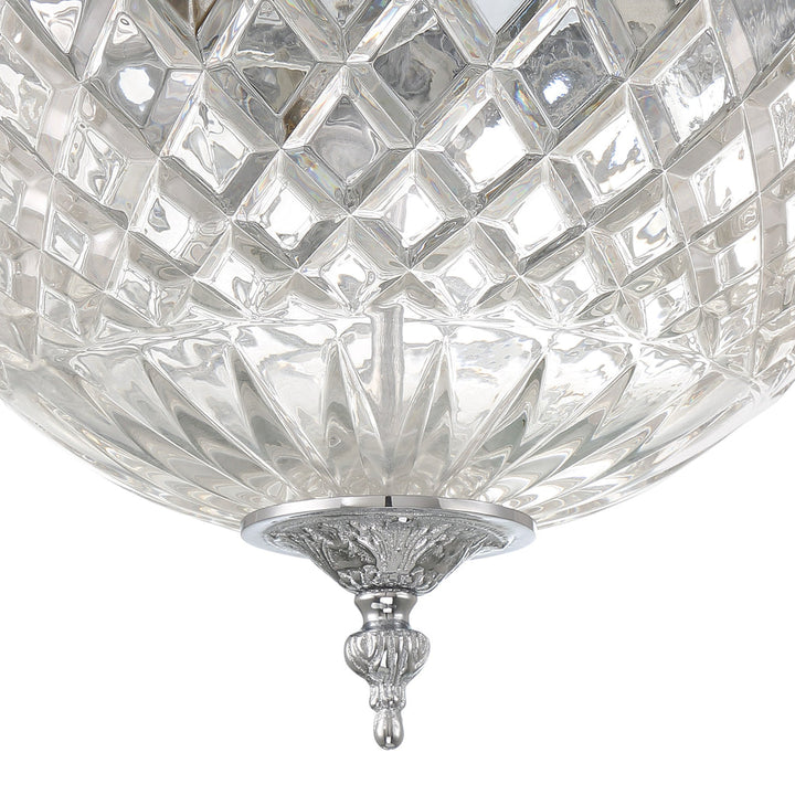 Crystorama Crystorama Crystorama 3 Light Polished Chrome Crystal Flush Mount