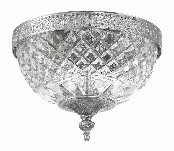 Crystorama Crystorama Crystorama 2 Light Polished Chrome Crystal Flush Mount