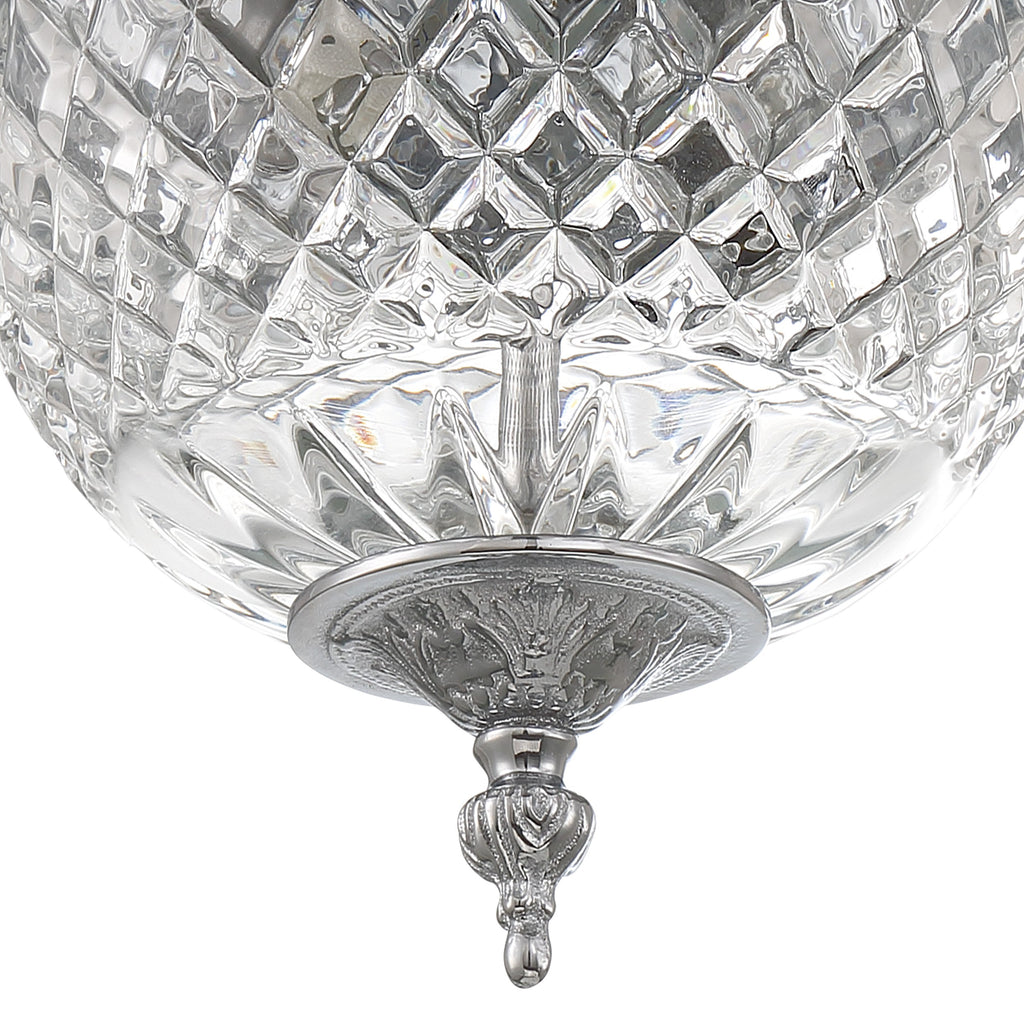 Crystorama Crystorama Crystorama 2 Light Polished Chrome Crystal Flush Mount